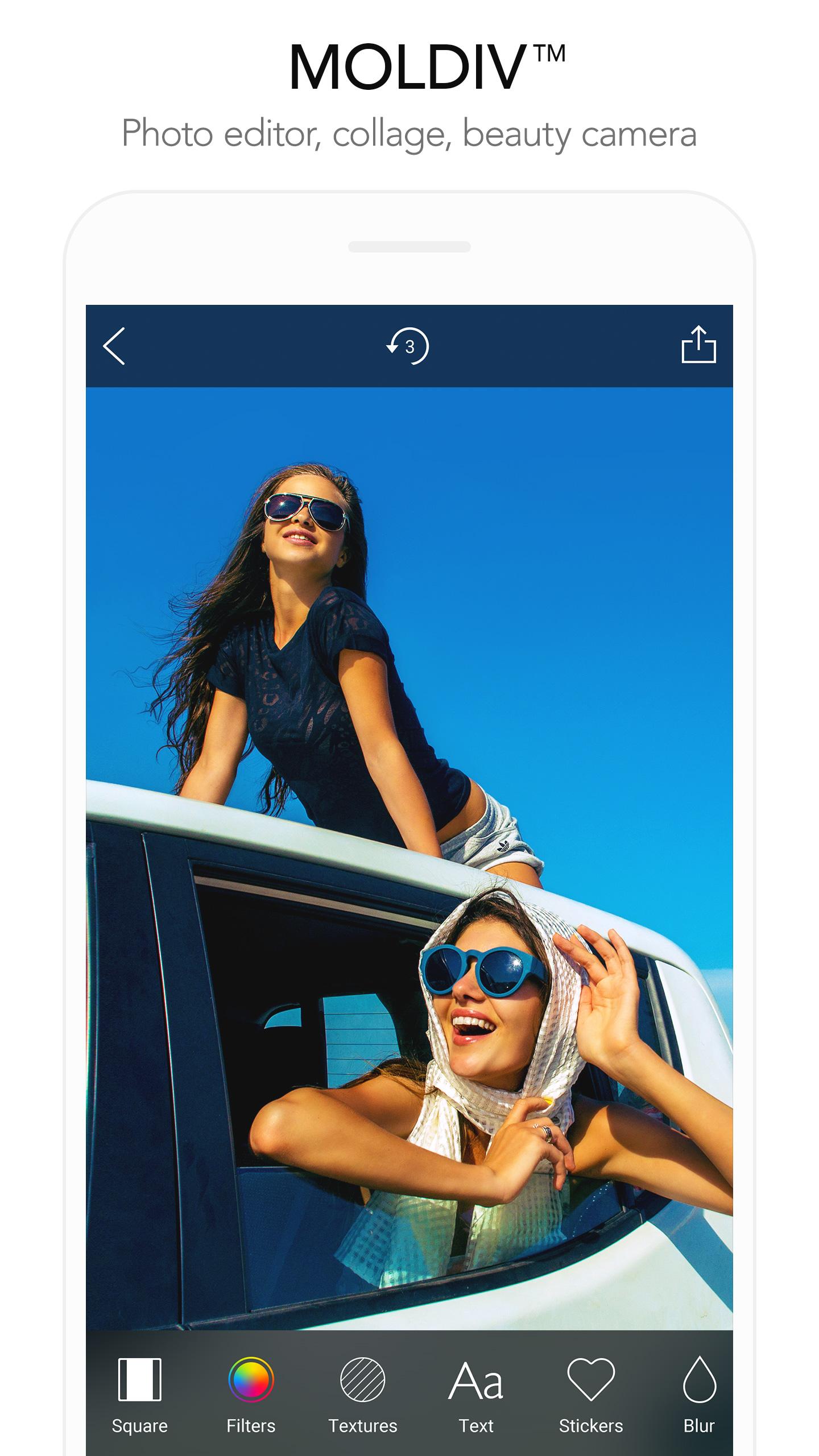 اسکرین شات 1 برنامه MOLDIV - Photo Editor, Collage