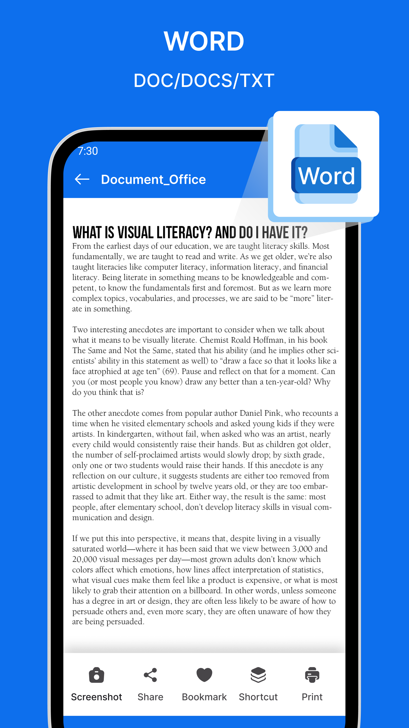 اسکرین شات برنامه All Document Reader Pro 7