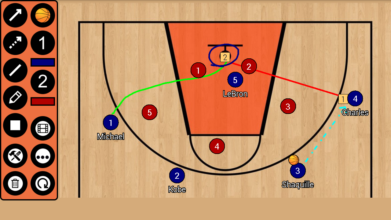 اسکرین شات 5 برنامه Basketball Tactic Board