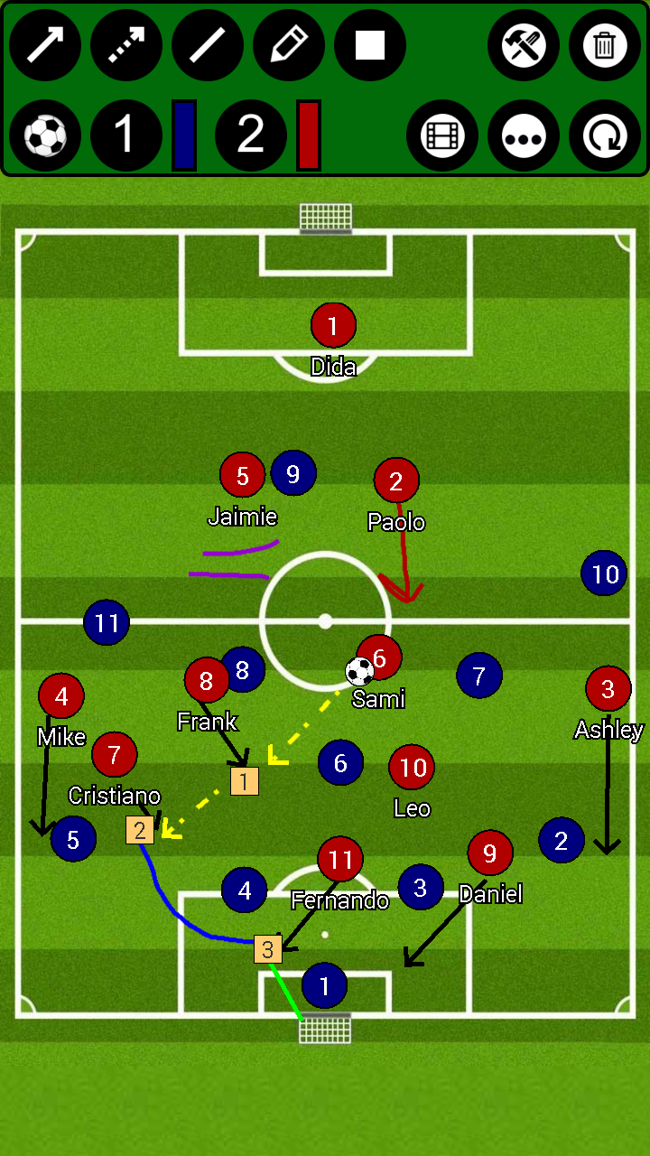 اسکرین شات 1 برنامه Soccer Tactic Board