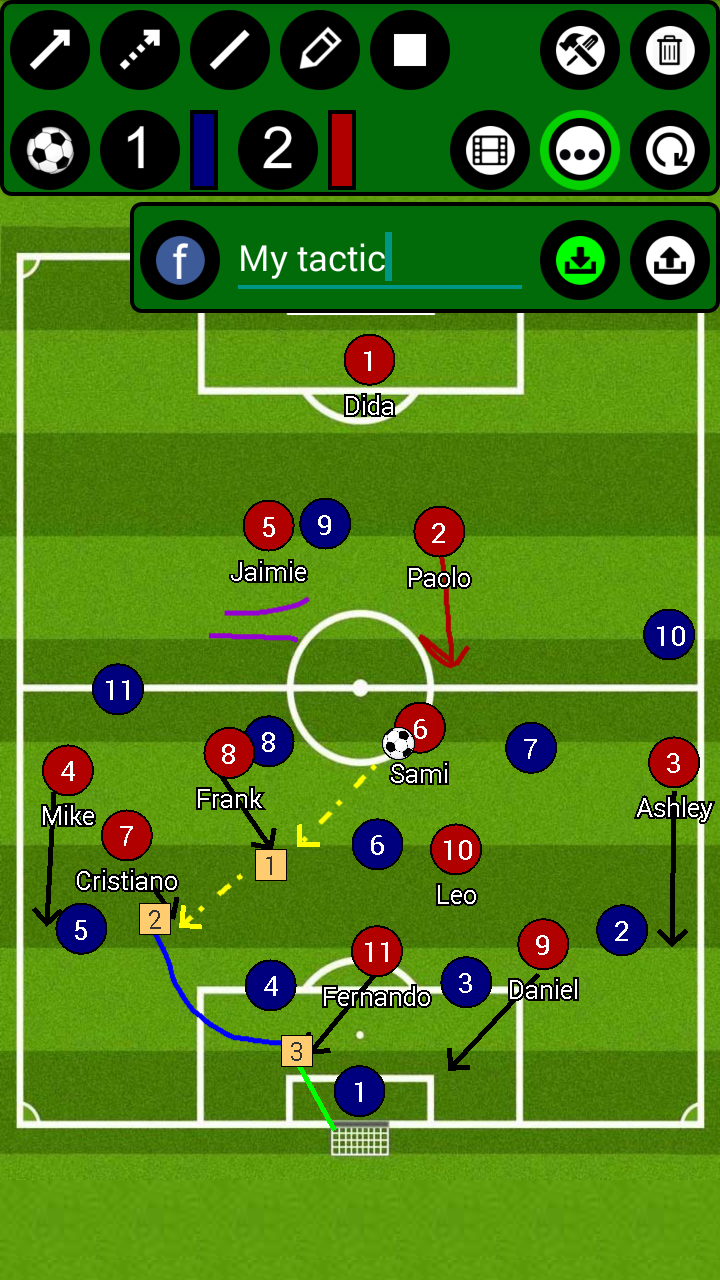 اسکرین شات 2 برنامه Soccer Tactic Board