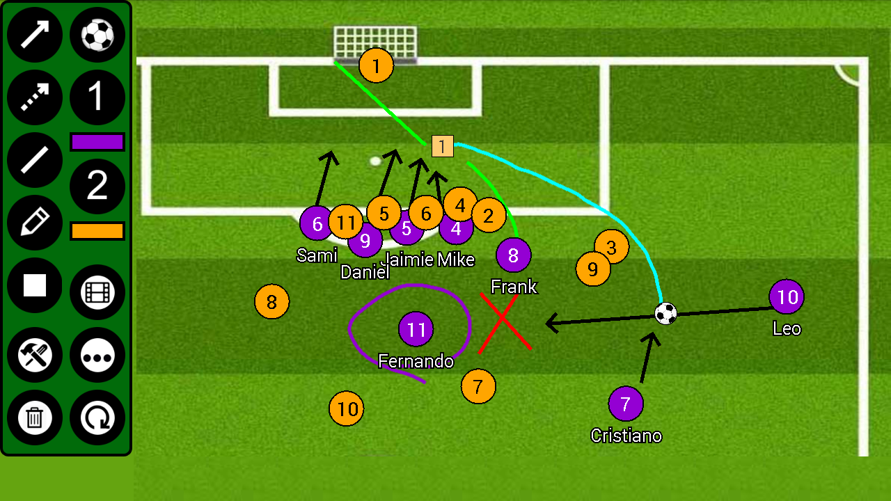 اسکرین شات 5 برنامه Soccer Tactic Board