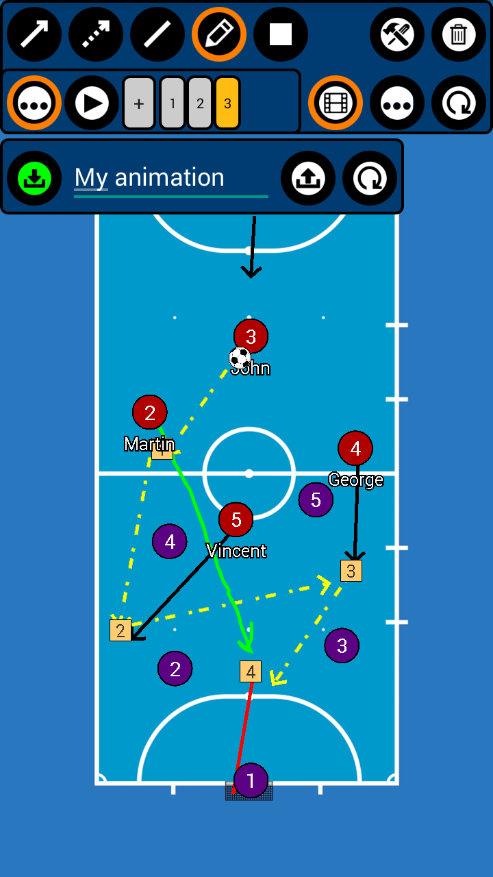 اسکرین شات 2 برنامه Futsal Tactic Board