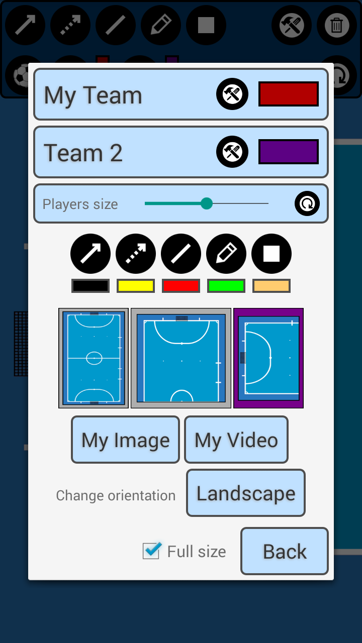 اسکرین شات 4 برنامه Futsal Tactic Board