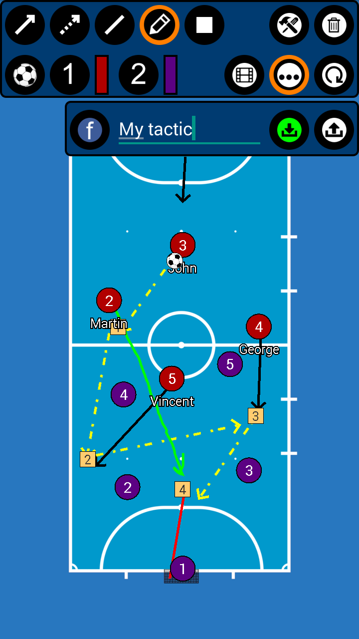 اسکرین شات 3 برنامه Futsal Tactic Board