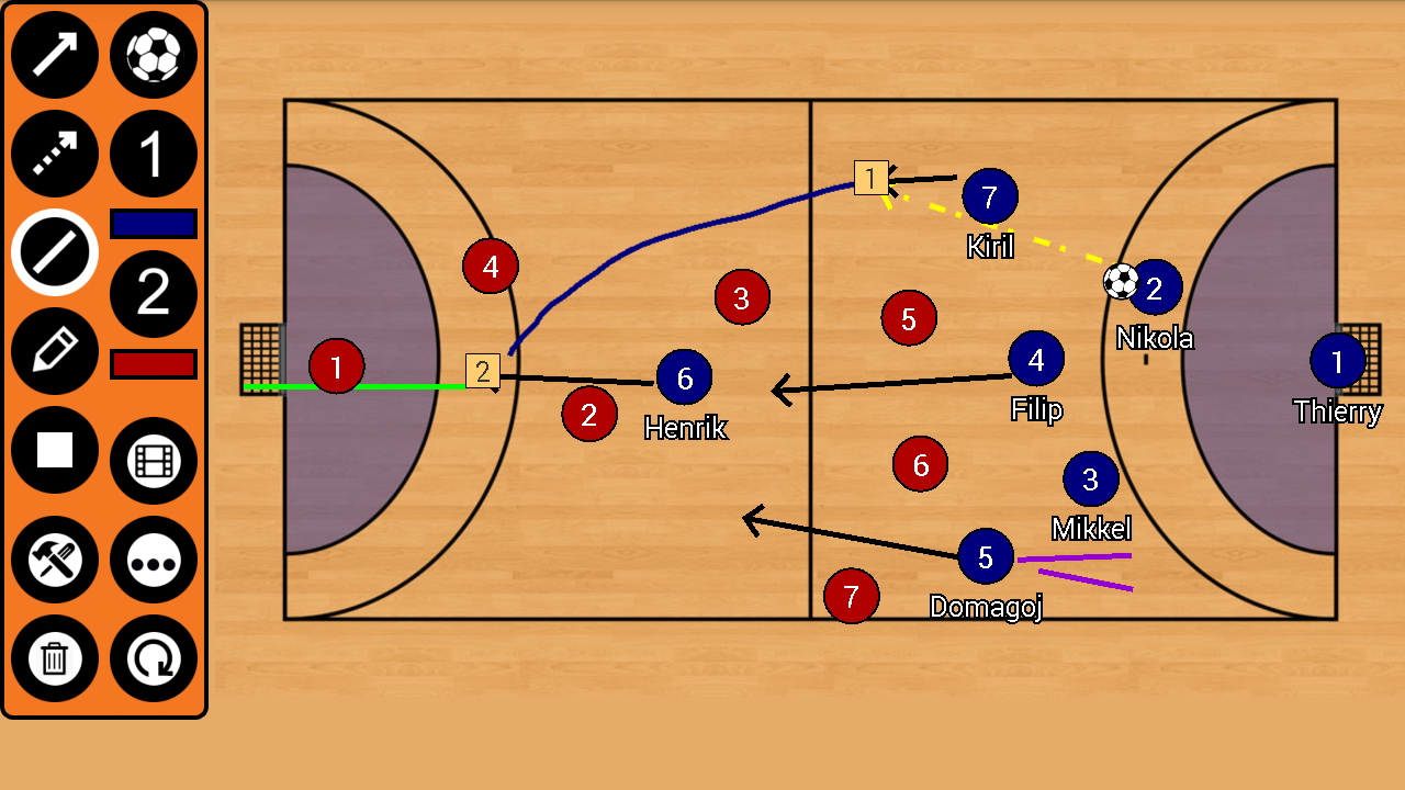 اسکرین شات 5 برنامه Handball Tactic Board