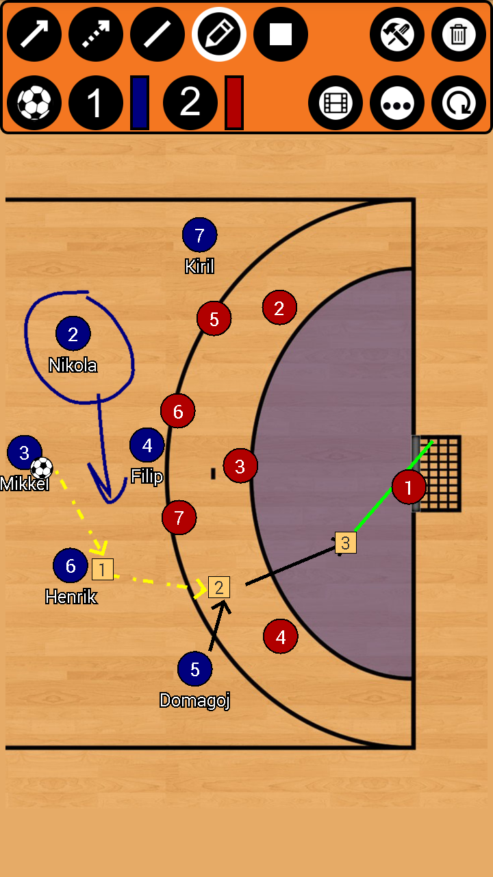 اسکرین شات 1 برنامه Handball Tactic Board