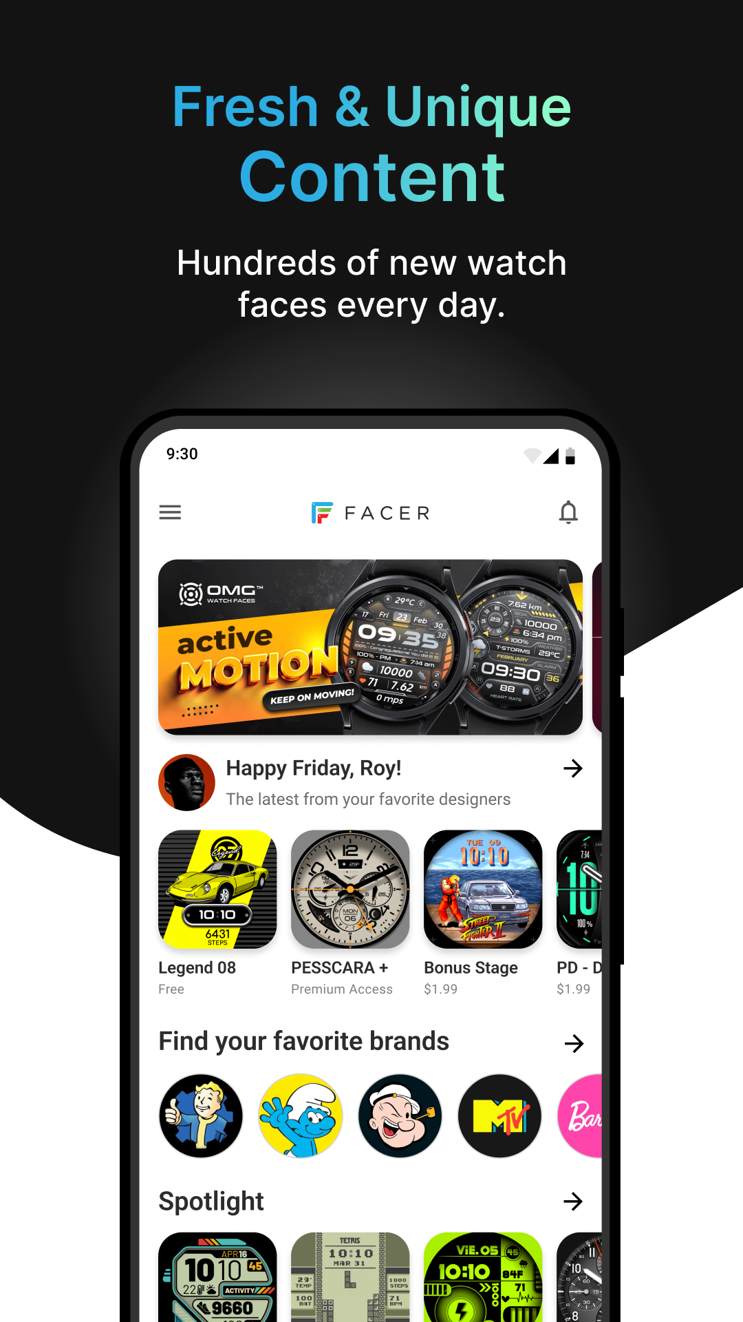 اسکرین شات 6 برنامه Facer Watch Faces