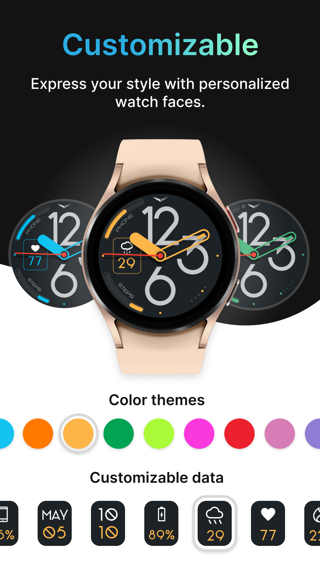 اسکرین شات 5 برنامه Facer Watch Faces