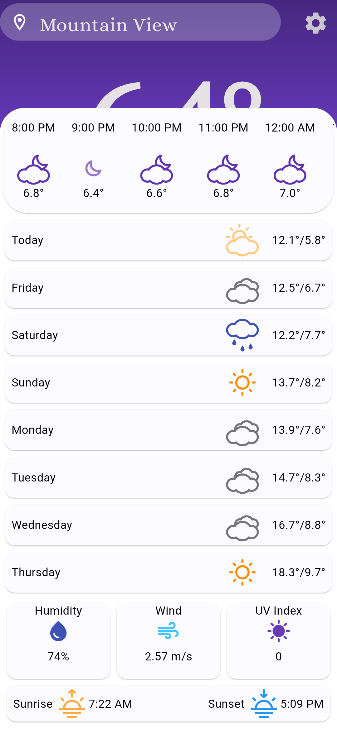 اسکرین شات 2 برنامه Froggy Weather