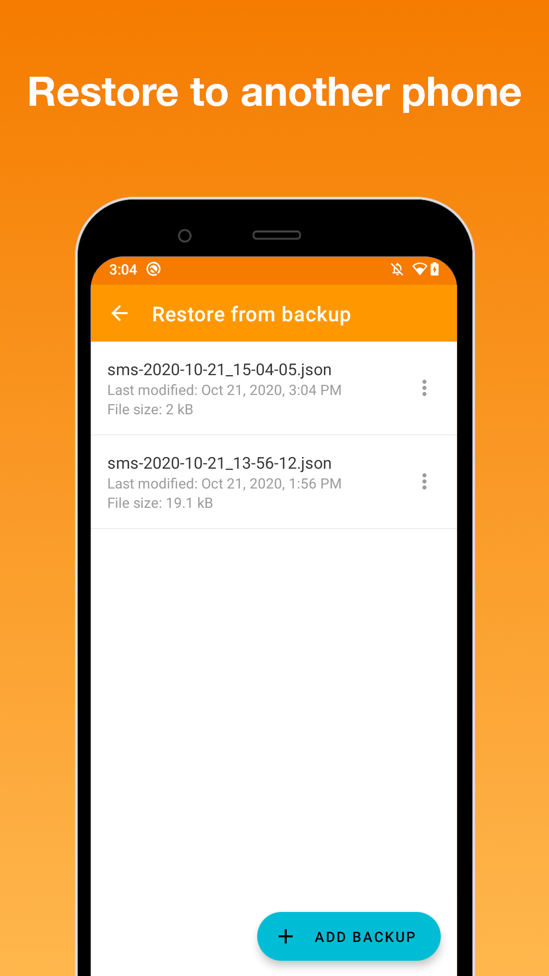 اسکرین شات 5 برنامه SMS Backup