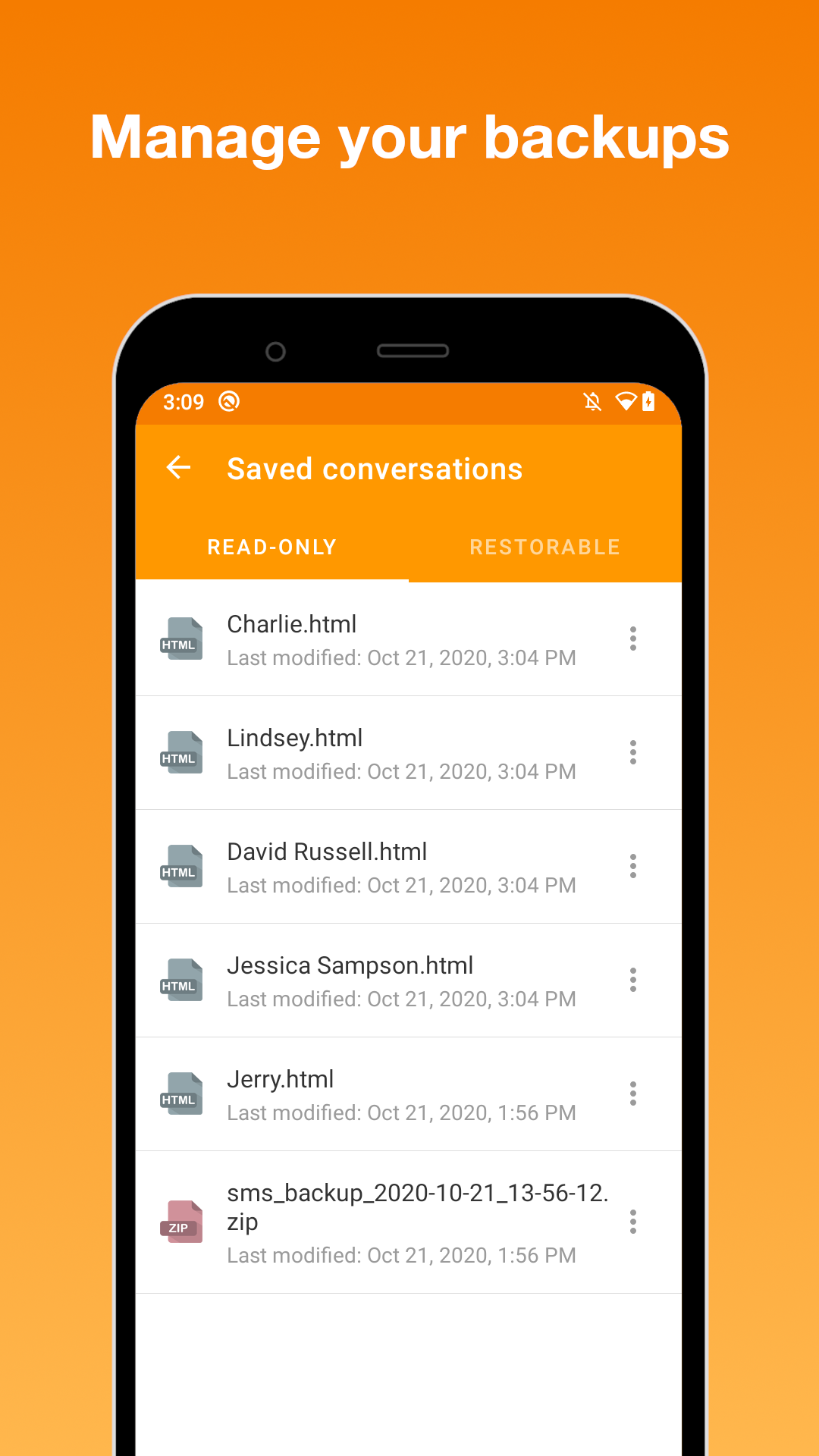 اسکرین شات 4 برنامه SMS Backup