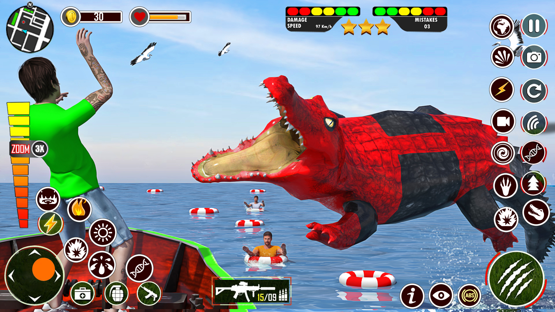 اسکرین شات 3 برنامه Hungry Animal Crocodile Games