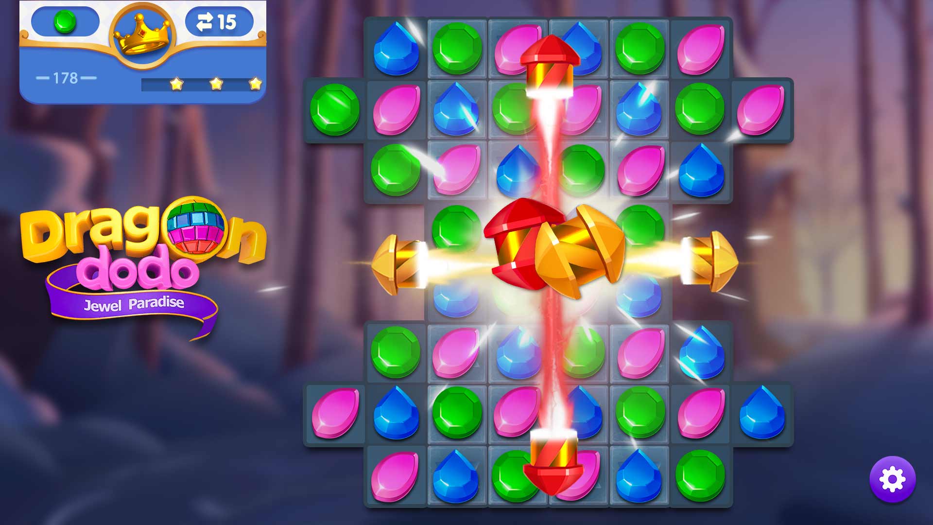 اسکرین شات 6 بازی Dragondodo - Jewel Blast
