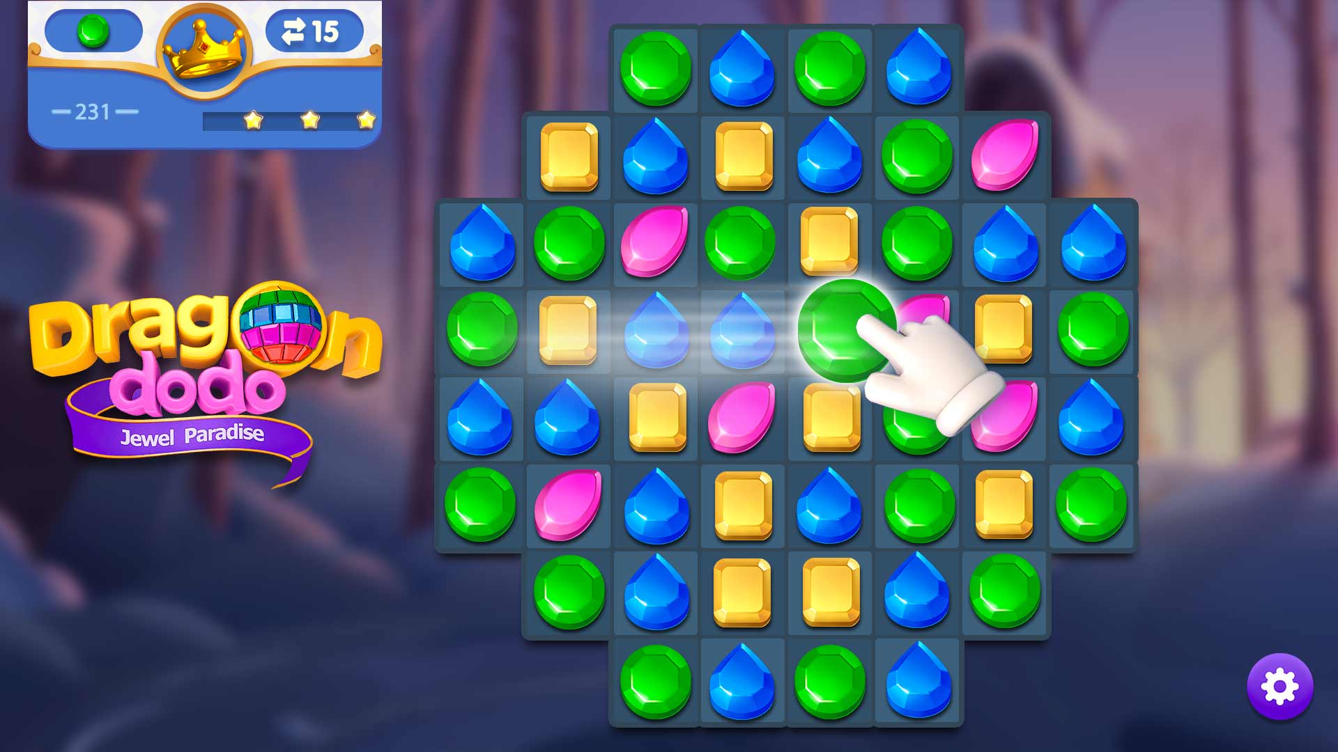 اسکرین شات 5 بازی Dragondodo - Jewel Blast