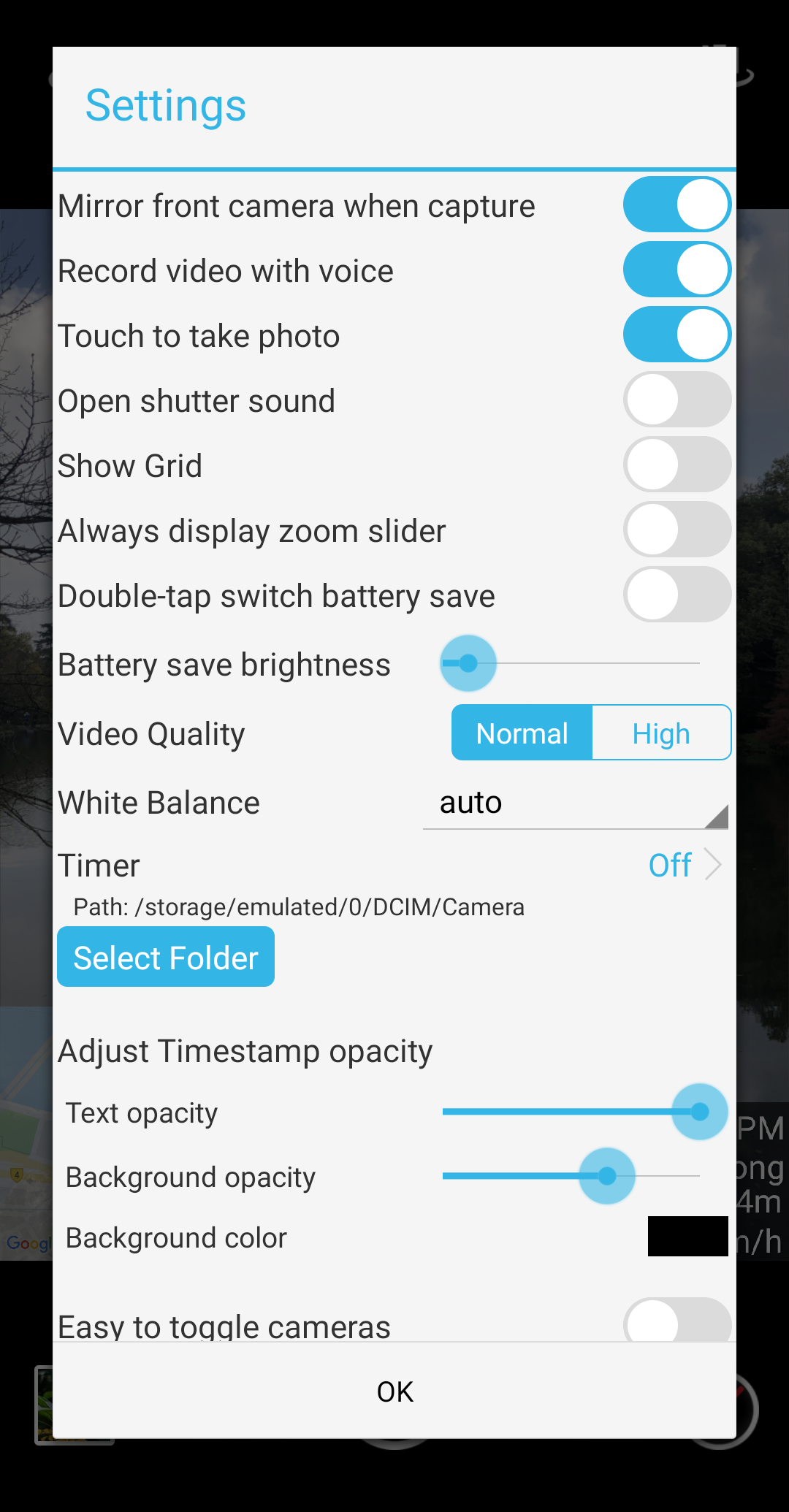 اسکرین شات 5 برنامه Timestamp Camera