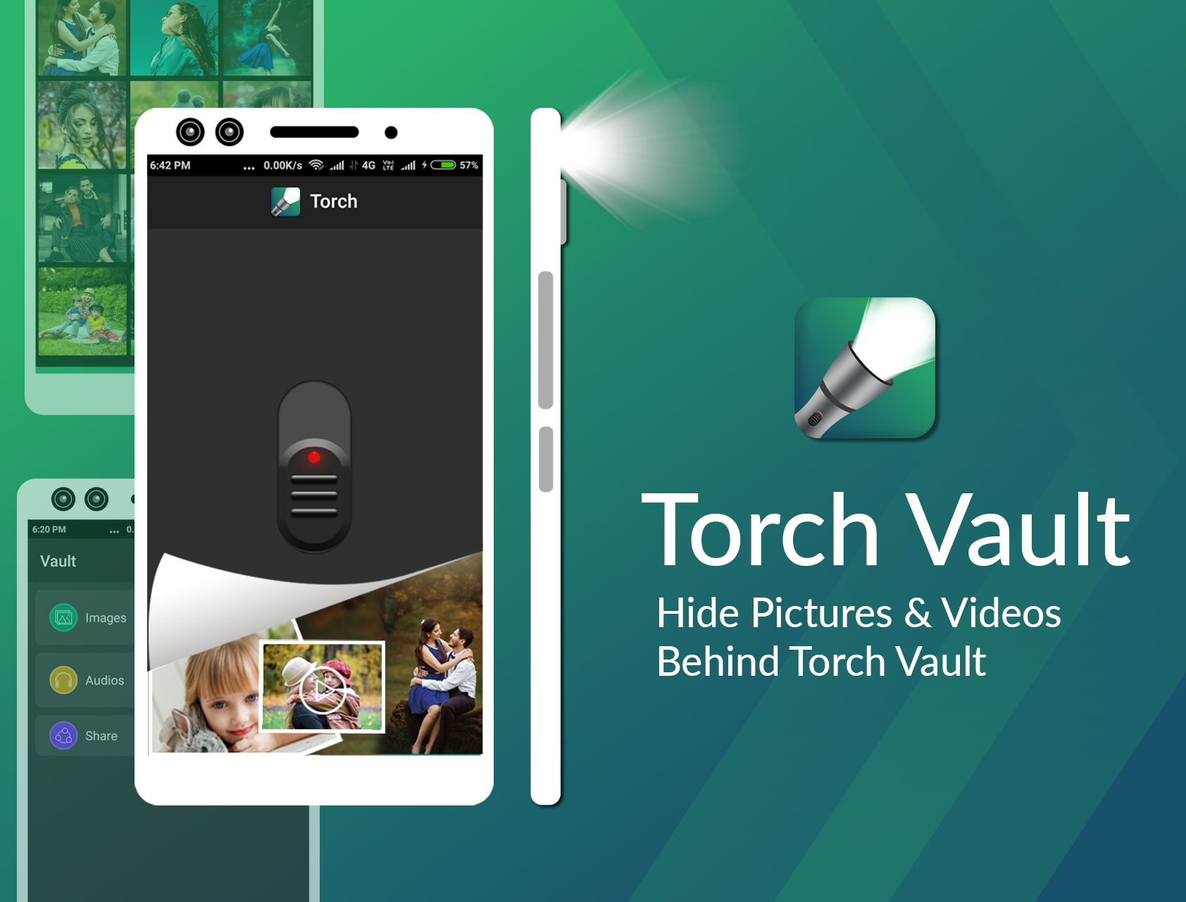اسکرین شات 1 برنامه Torch Vault- Hide Photo,video