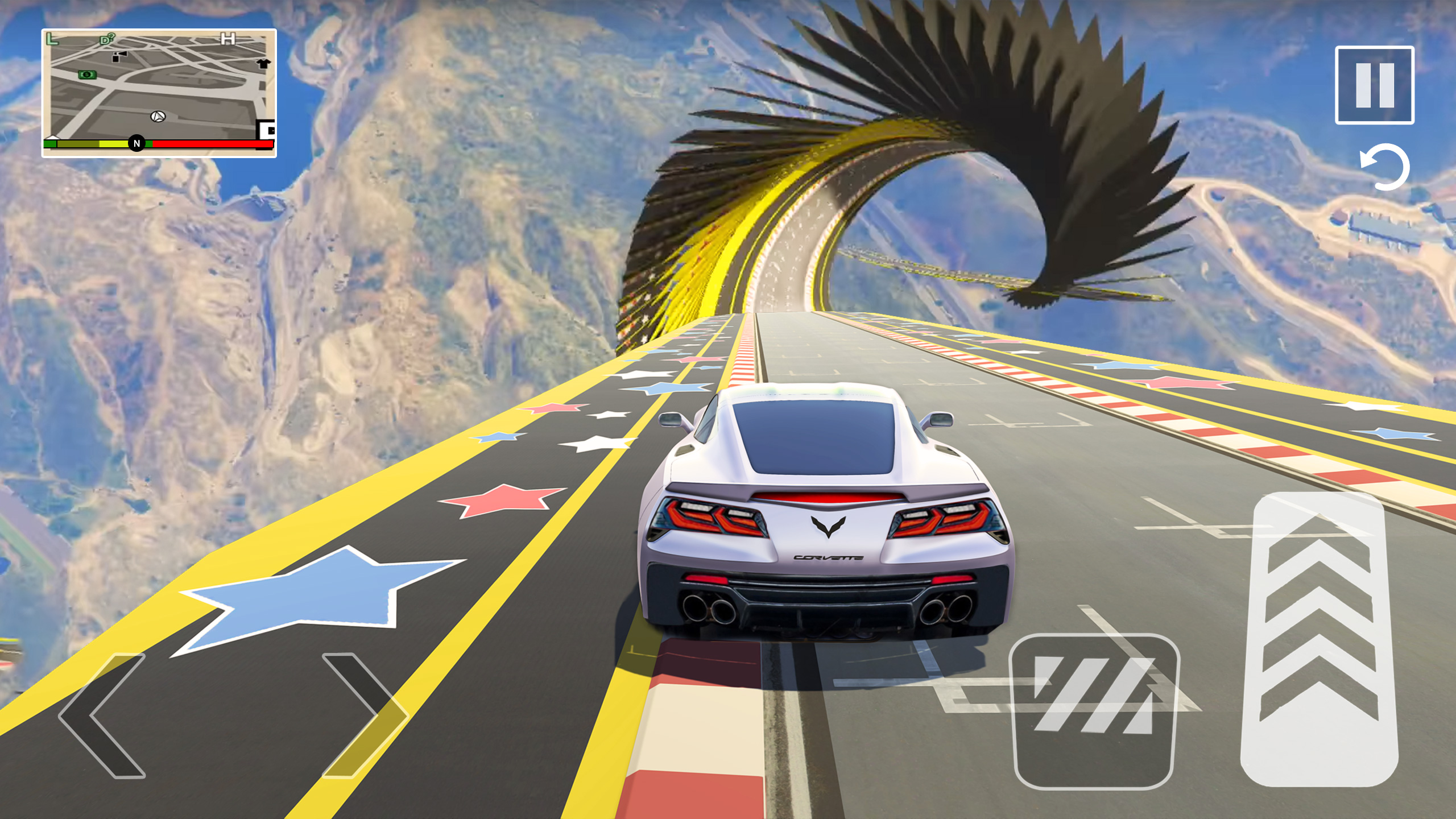 اسکرین شات 4 برنامه GT Car Stunts - Car Games