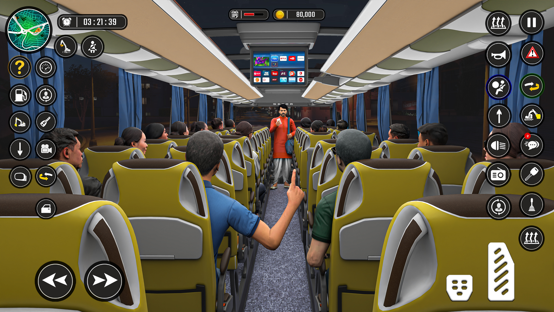 اسکرین شات 2 برنامه Bus Simulator - Bus Games 3D
