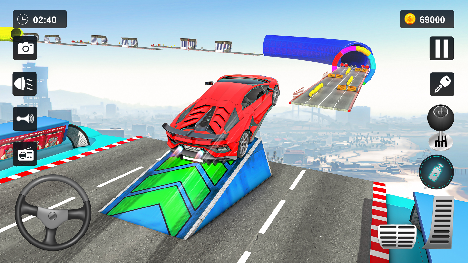 اسکرین شات 3 برنامه Crazy Car Driving - Car Games