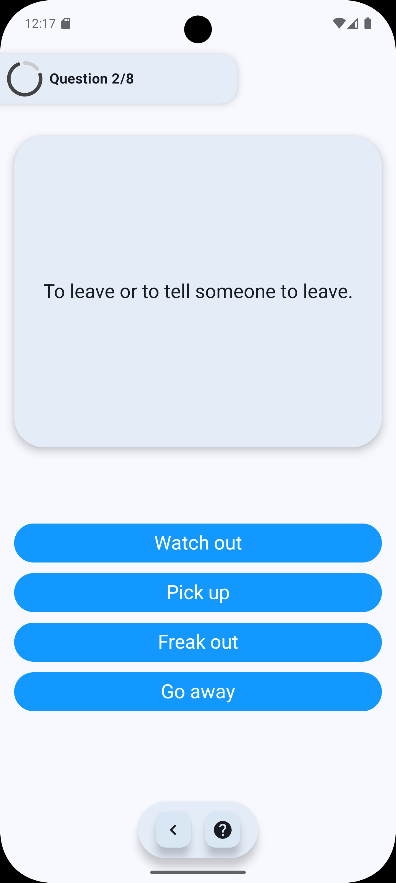 اسکرین شات 8 برنامه Phrasal Verbs