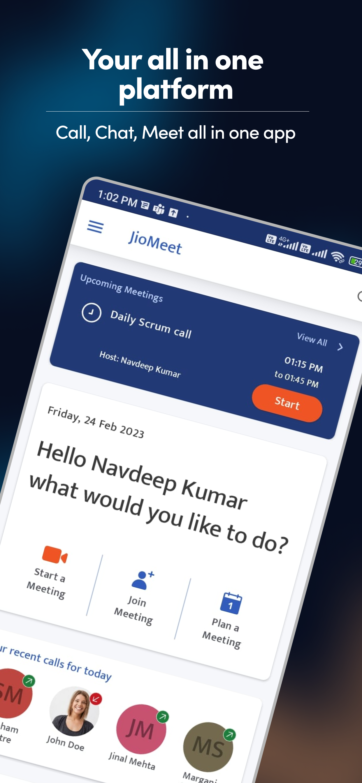 اسکرین شات 1 برنامه JioMeet