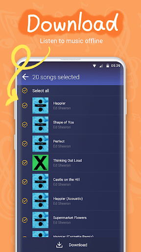 اسکرین شات 2 برنامه GO Music - Offline & online music, free MV, MP3