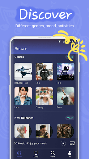 اسکرین شات 3 برنامه GO Music - Offline & online music, free MV, MP3