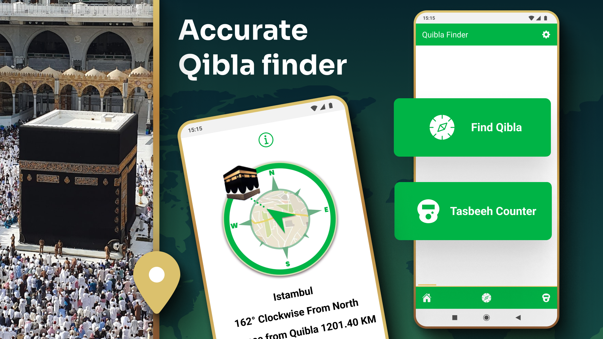 اسکرین شات 1 برنامه Qibla Finder - Qibla Direction