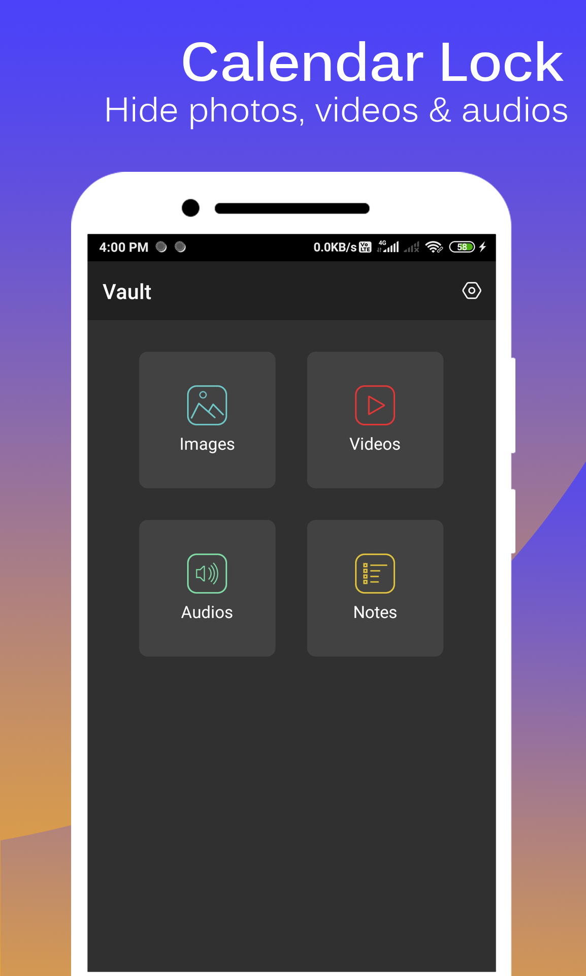 اسکرین شات 2 برنامه Calendar Lock - Photo vault