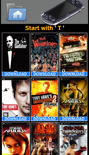 اسکرین شات 6 برنامه PSP PS2 PSX Rom Downloader