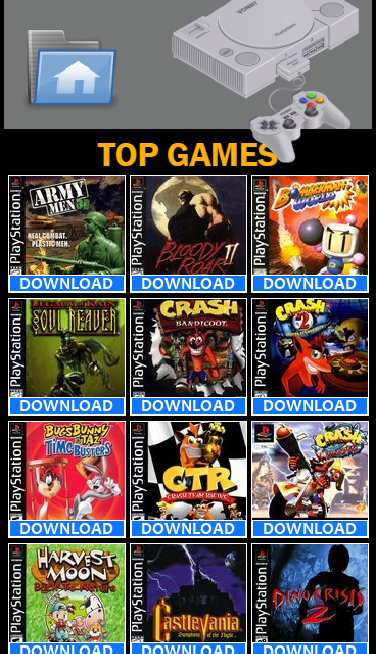 اسکرین شات 7 برنامه PSP PS2 PSX Rom Downloader