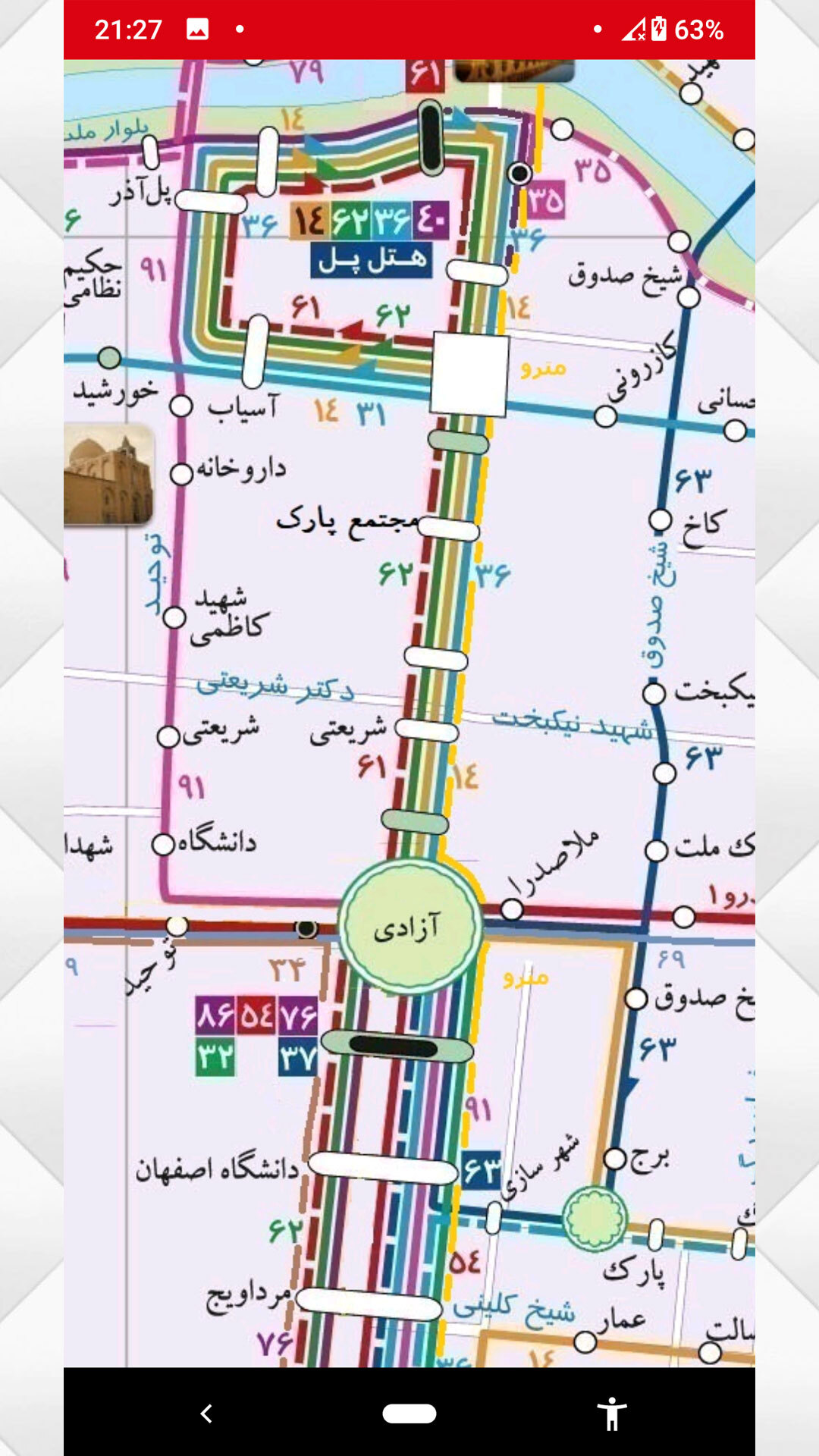 اسکرین شات 14 برنامه اتوبوسرانی اصفهان