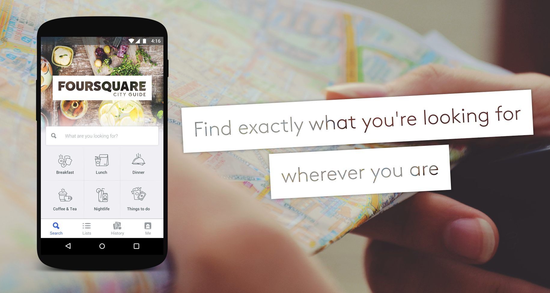 اسکرین شات 1 برنامه Foursquare City Guide