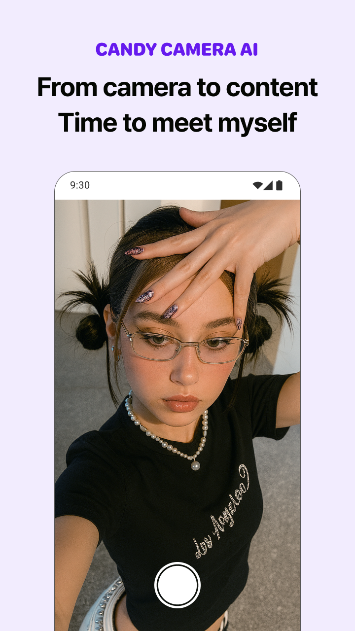 اسکرین شات 1 برنامه Candy Camera AI – Find myself