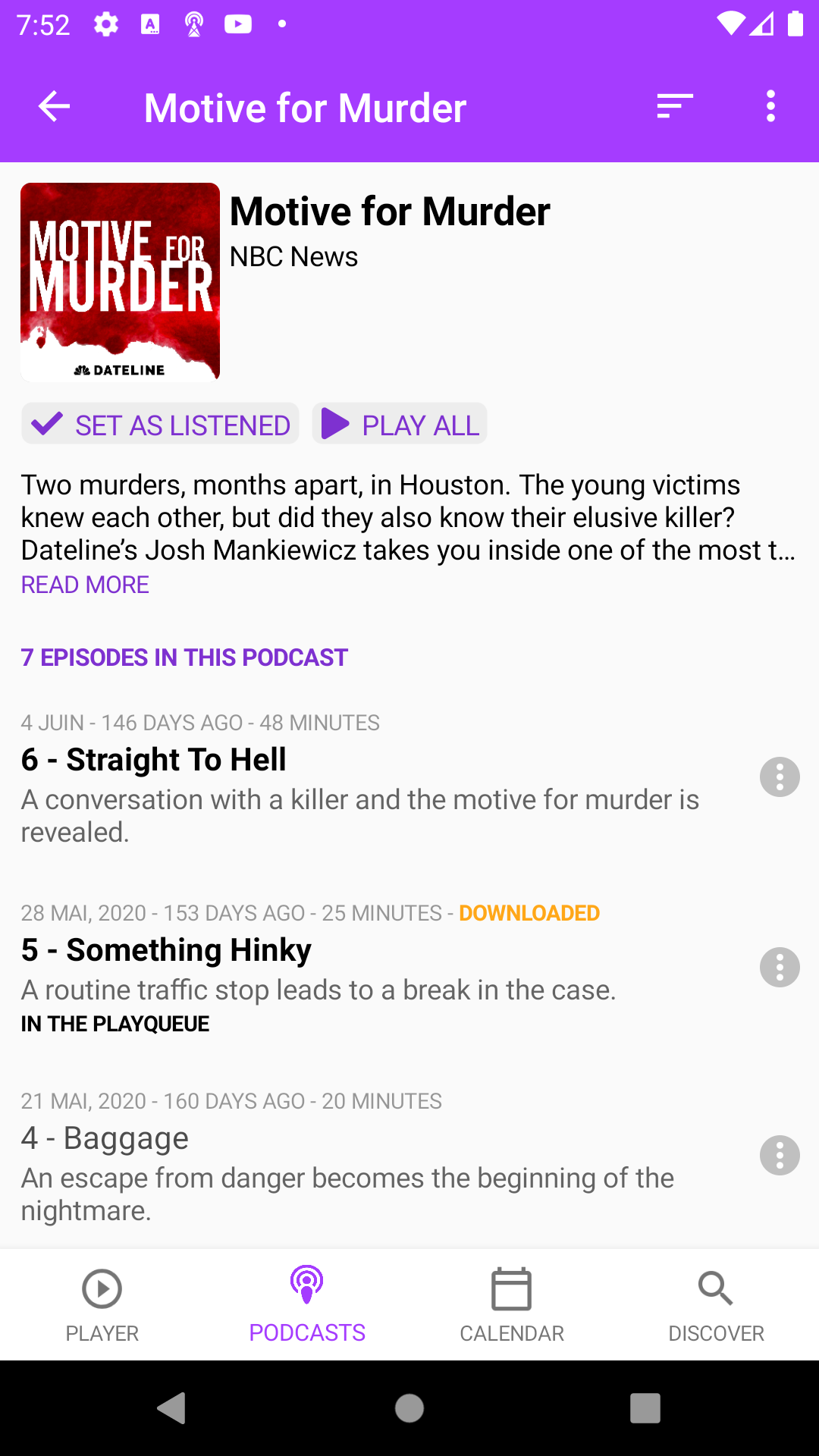 اسکرین شات 3 برنامه Podcasts Player and tracker