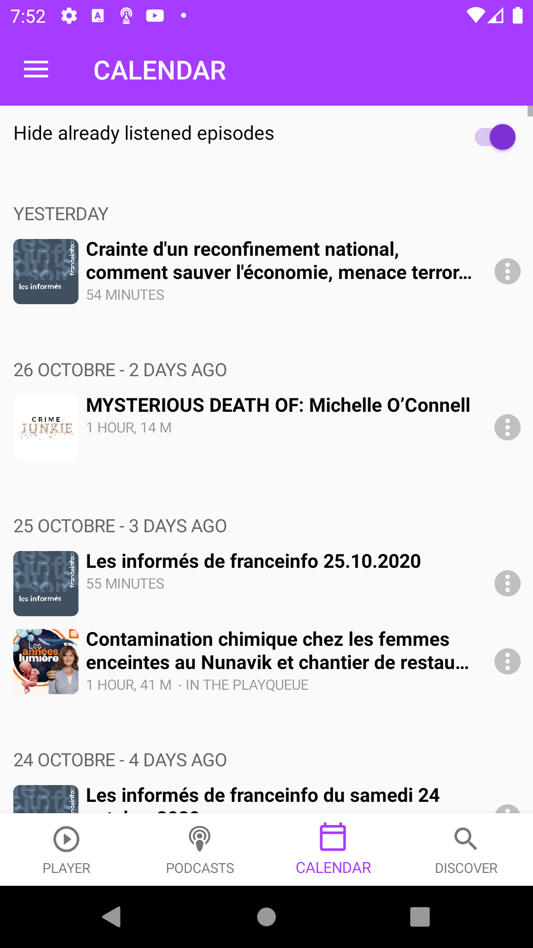 اسکرین شات 4 برنامه Podcasts Player and tracker