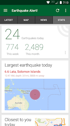 اسکرین شات 4 برنامه Earthquake Alert!