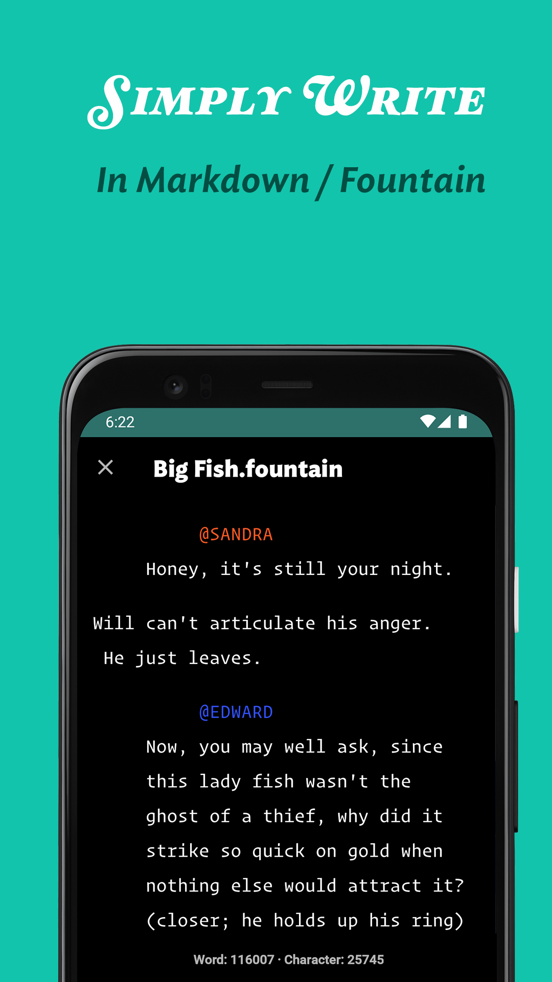 اسکرین شات 4 برنامه JotterPad - Writer, Screenplay