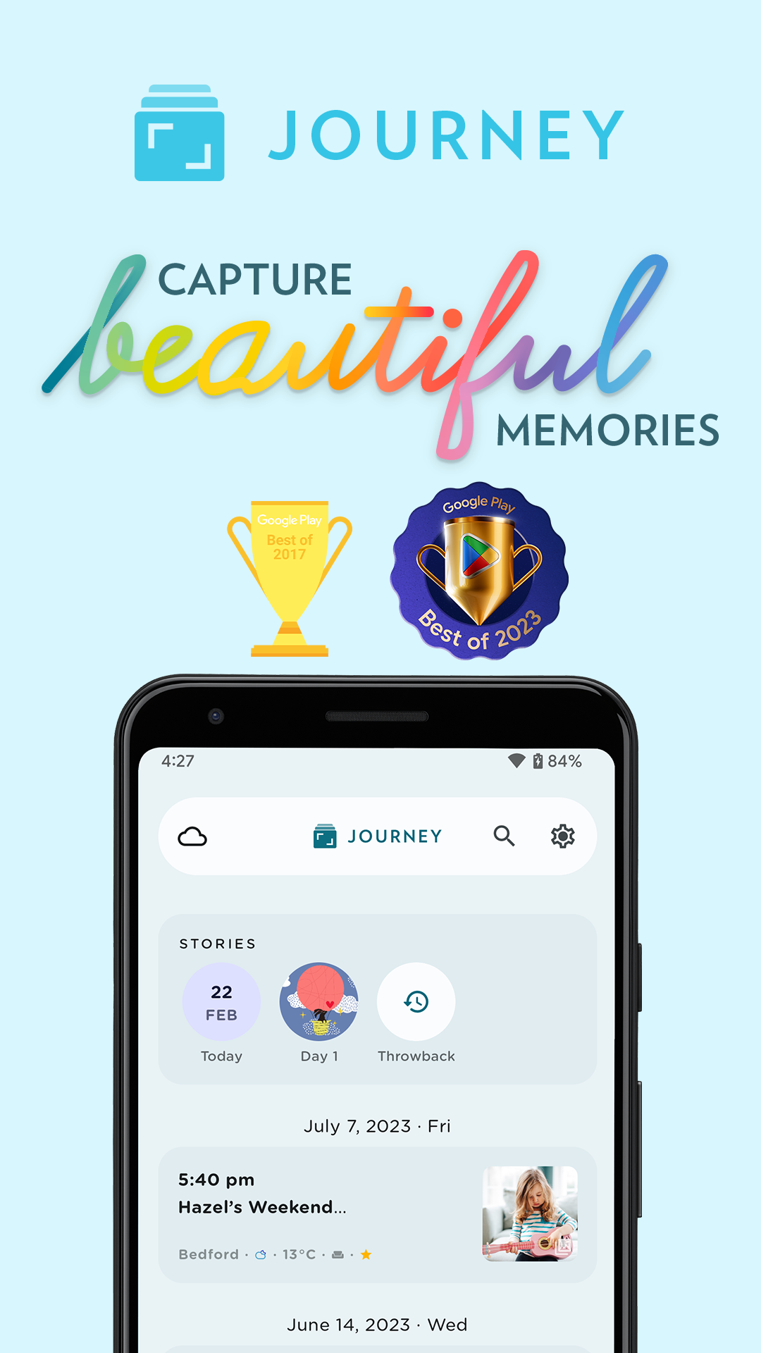 اسکرین شات 1 برنامه Journey: Diary, Journal