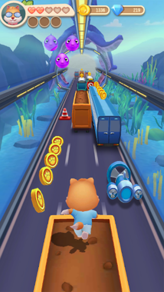 اسکرین شات 2 بازی Talking Pet Gold Run