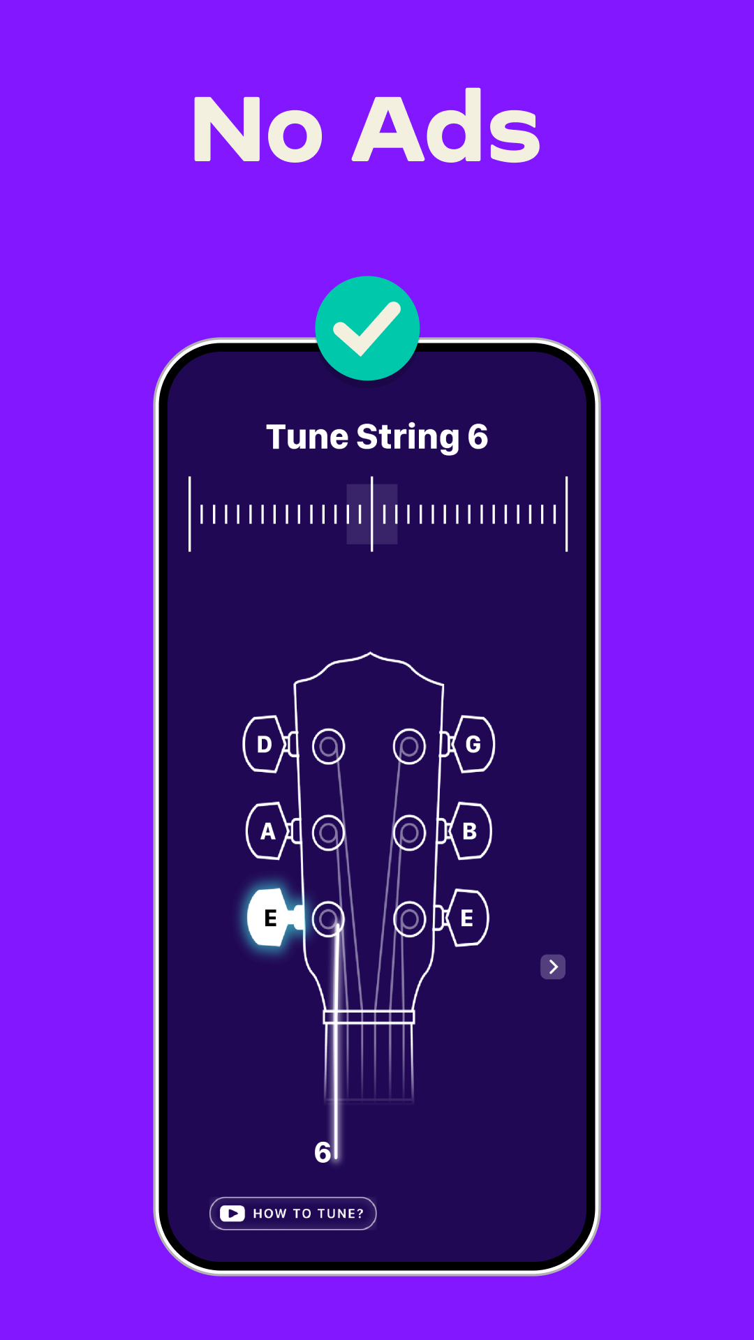 اسکرین شات 4 برنامه Guitar Tuner - Simply Tune