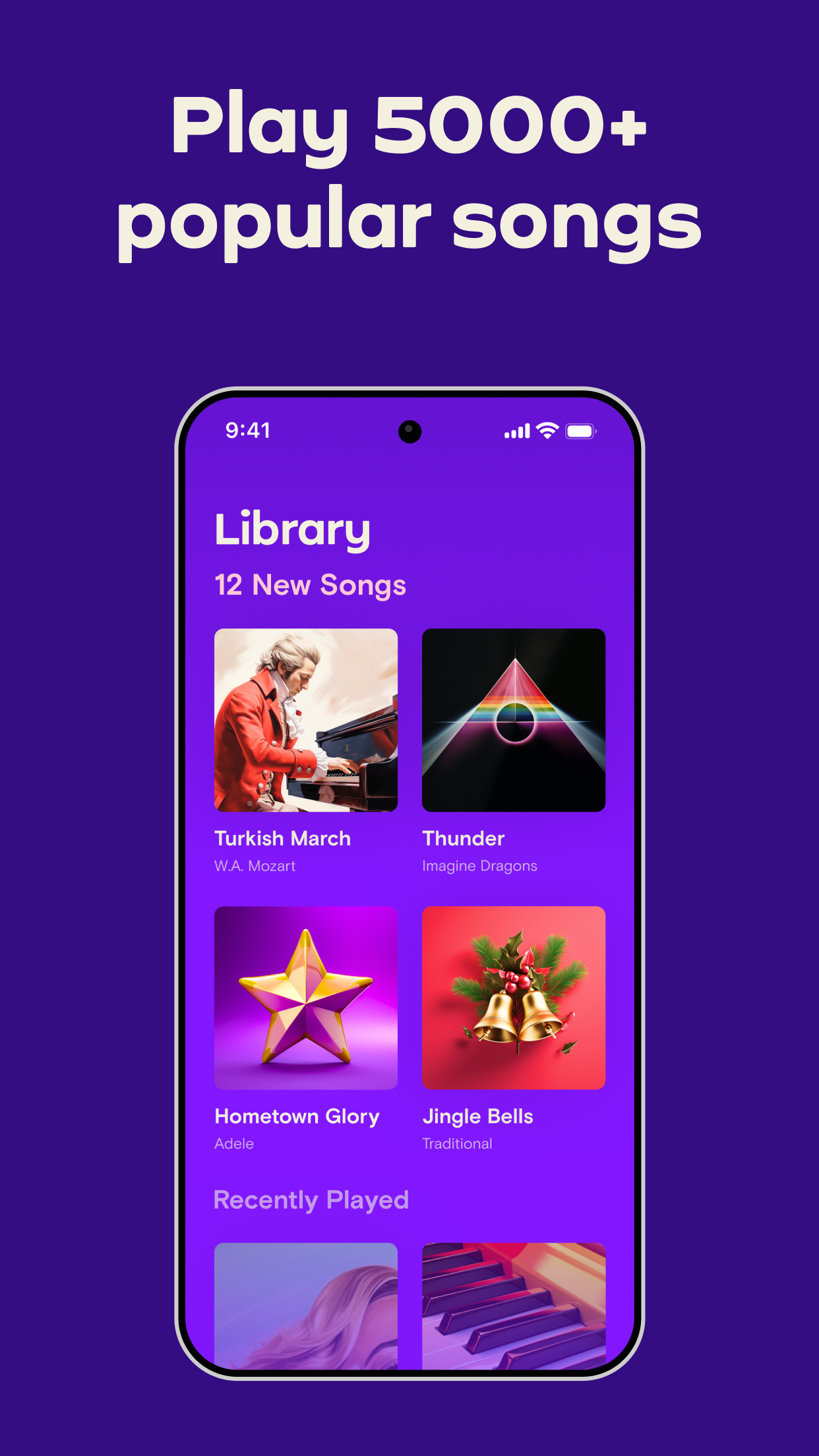 اسکرین شات 2 برنامه Simply Piano: Learn Piano Fast