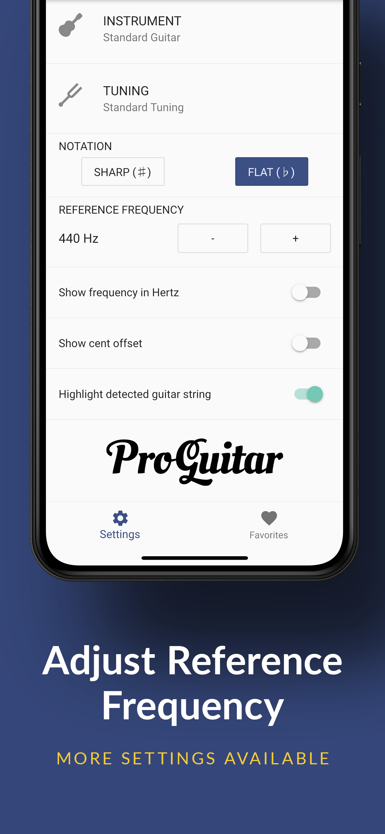 اسکرین شات 4 برنامه Pro Guitar Tuner