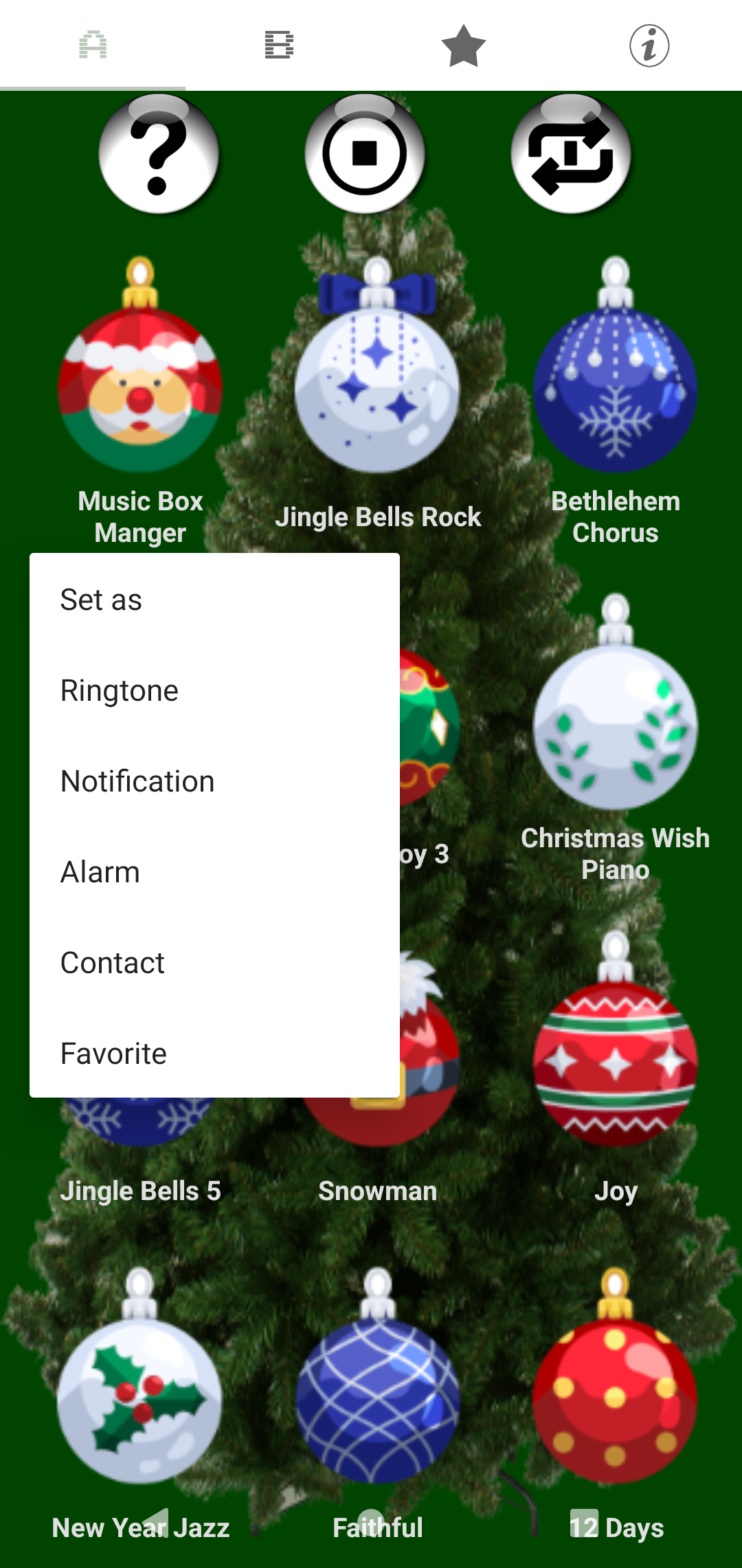 اسکرین شات 5 برنامه Christmas Ringtones