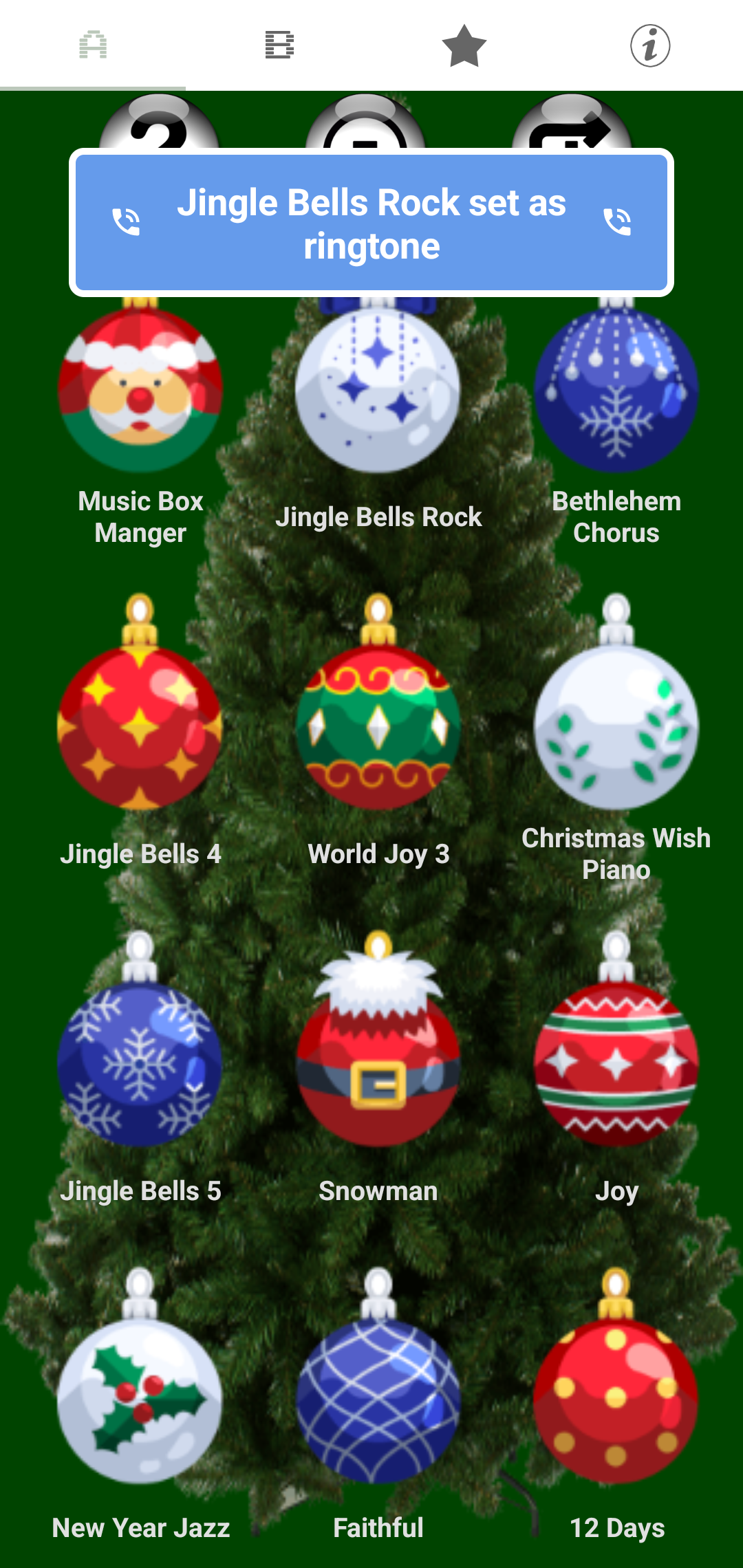 اسکرین شات 6 برنامه Christmas Ringtones
