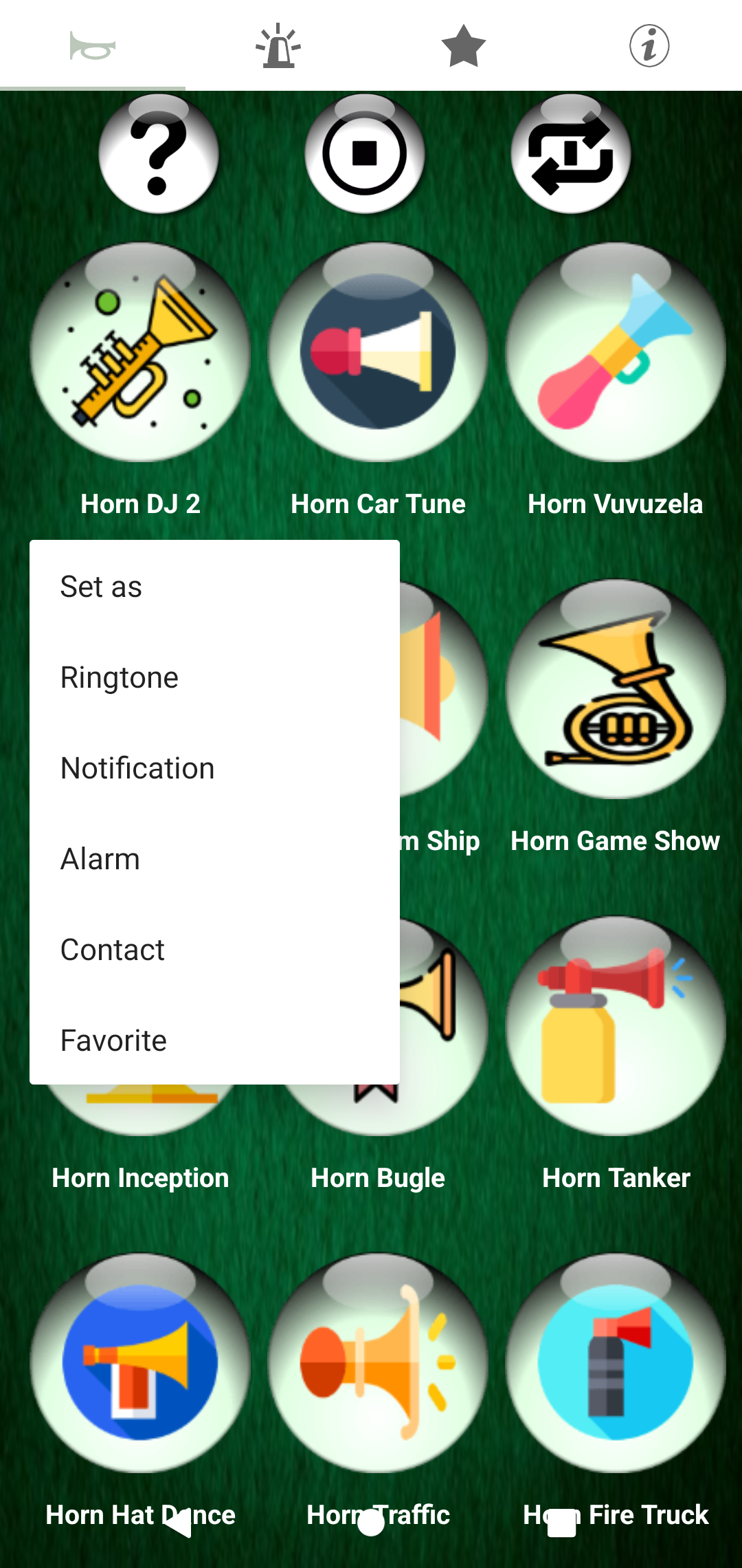 اسکرین شات 5 برنامه Horns and Sirens Ringtones