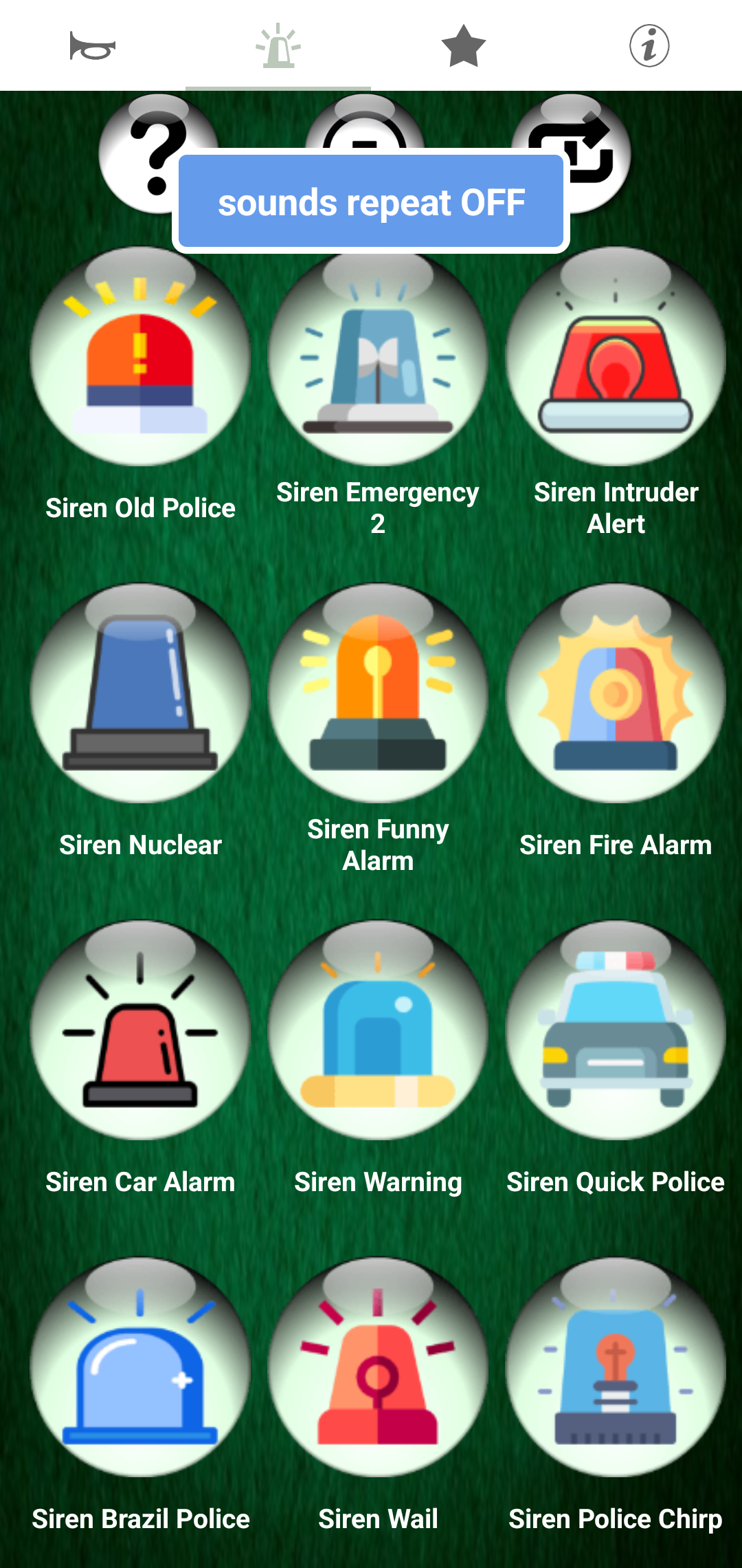 اسکرین شات 4 برنامه Horns and Sirens Ringtones