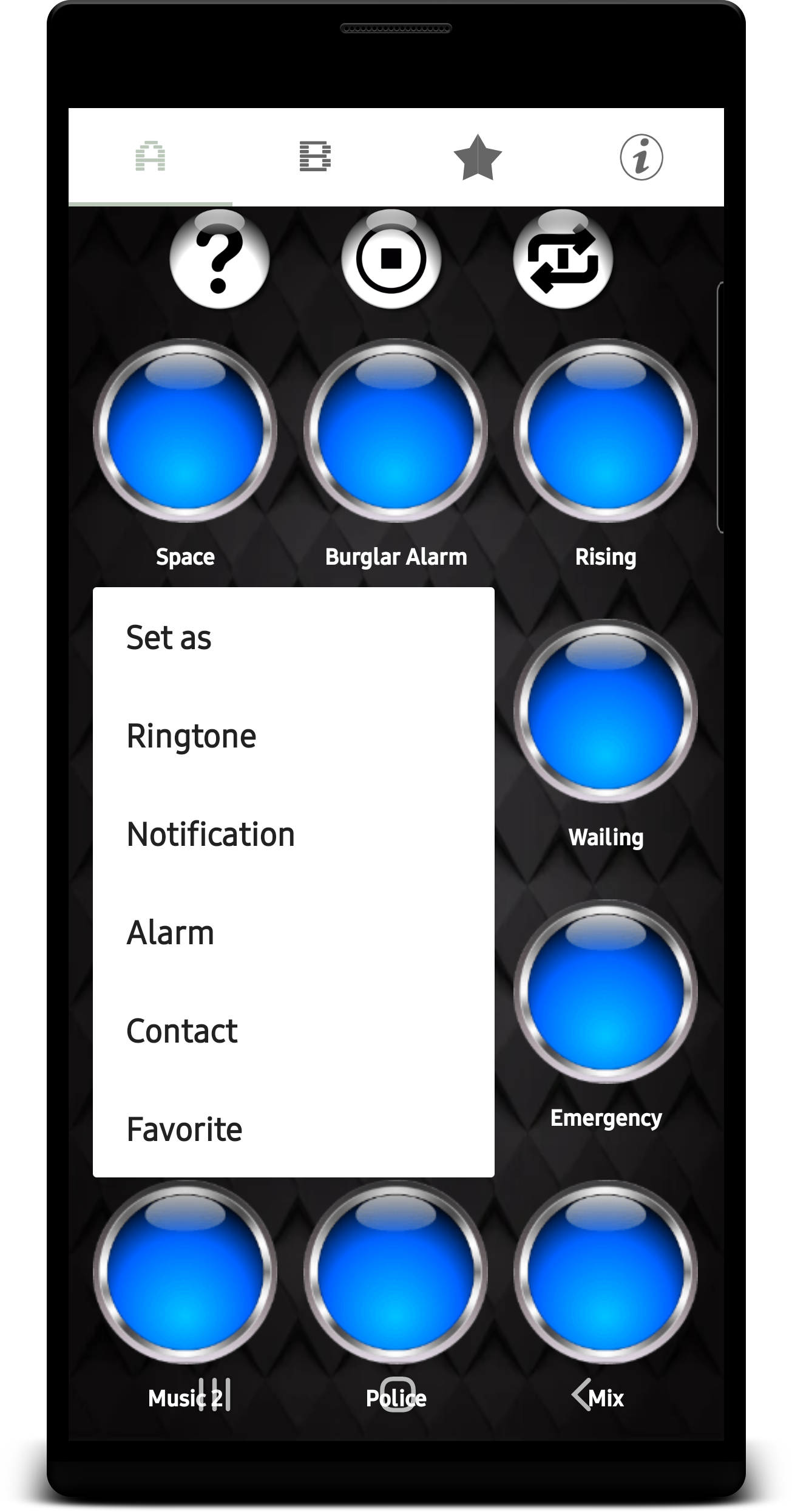 اسکرین شات 5 برنامه LOUD Siren Ringtones