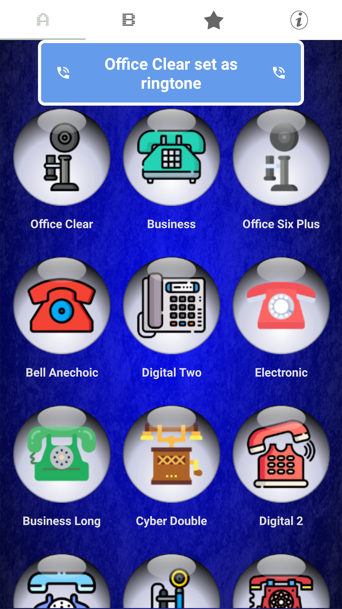 اسکرین شات 6 برنامه LOUD Telephone Ringtones